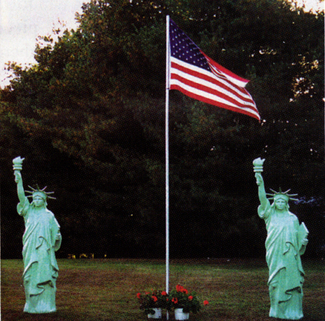 Photographer Antonio Bucca took the glorious 8.5” x 11” picture of the twin Statues of Liberty that ultimately graced the inside back cover of the Winter 2001-2002 edition of Saratoga Living magazine. Twin Liberty Statues